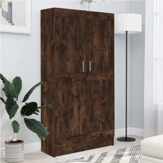 vidaXL Armario Libros Madera Contrachapada Roble Humo 82,5x30,5x150 Cm Vidaxl