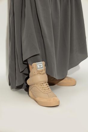 Chlo&eacute; Kick High-top Sneakers, Womens, Beige
