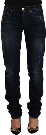 Gianfranco Ferre Washed Mid Waist Cotton Skinny Womens Jeans