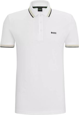 HUGO BOSS Klassiek poloshirt - Heren - Polos - Wit - S - Katoen - Tops