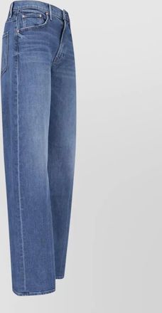 Mother denim mid-rise wide-leg jeans