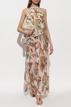 Etro Trousers With Slits, Womens, Multicolour