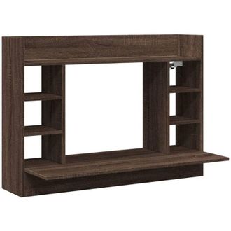 vidaXL Vidaxl - Wall-Mounted Desk Brown Oak 105x48x75 cm Engineered Wood