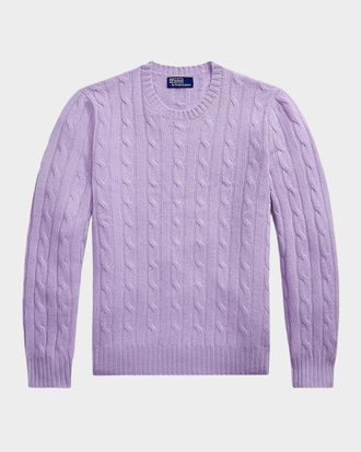 Polo Ralph Lauren Men & apos;s Iconic Cable-Knit Cashmere Sweater