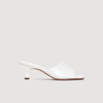 Sandro Smooth leather heeled mules