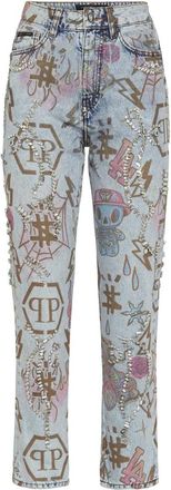 Philipp Plein Dames, Jeans, Blauw, Maat: W26 Katoen