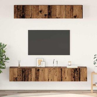 vidaXL Vidaxl - Conjunto De Mueble De Tv 5 Pcs Madera Vieja 100 X 30 X 30 Cm