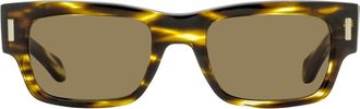 Ferragamo SF2011S Rectangular Rivet Sunglasses - Brown
