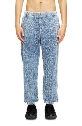 Diesel D-Labb-S Prince of Wales Print Boucl&eacute; Denim Joggers at Nordstrom, Size X-Large