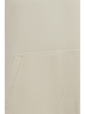 Rier Virgin Wool Fleece Hooded Sweater - White