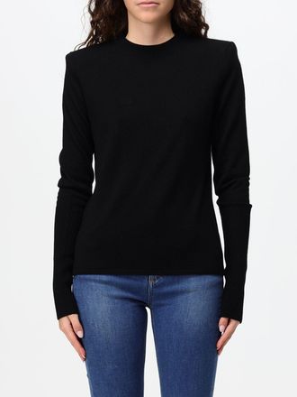 Pinko Maglia girocollo slim fit in pura lana a maniche lunghe
