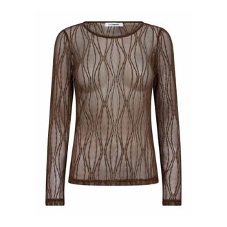 Co'Couture Tops, Dames, Bruin, M, Long Sleeve Tops