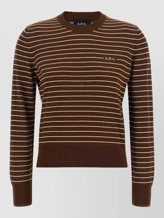 A.P.C. striped cotton crewneck sweatshirt