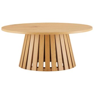 Happy Garden Mesa De Centro Redonda 80cm Estilo Escandinavo De Madera Liv