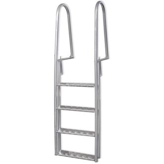 vidaXL Vidaxl - Escalera Para Piscina/muelle Con 4 Pelda&ntilde;os Aluminio 167 Cm