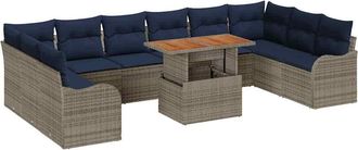 vidaXL Conjunto De Sof&aacute; De Jard&iacute;n 11 Uds. 10-n&uacute;mero De Plazas Vidaxl