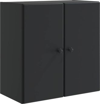 vidaXL Armario De Pared 59 X 31 X 60 Cm Madera De Ingenier&iacute;a Negro Vidaxl