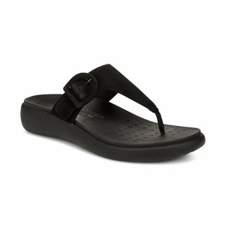 Vionic WomenS Activate Recovery Sandal In Black Suede