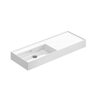 Thebalux twenty 2.0 Wastafel - 120cm - keramiek - kom links - zonder kraangat - wit glans