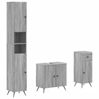 vidaXL Set Di Armadietti Da Bagno In 3 Pezzi Breda Vidaxl