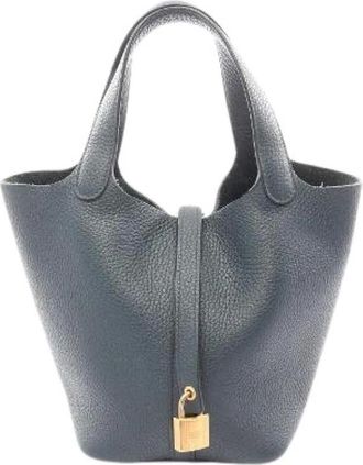 Herm&egrave;s Pre-owned Picotin Lock PM Taurillon Clemence Handbag - Pre-owned - Mujer - Verde - ONE SIZE