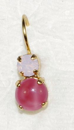 Mariana Womens Musk Earrings In Pink/ White