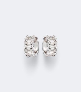 Bucherer Pendientes Baguette Love de oro blanco de 18 ct con diamantes