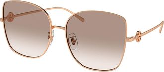 Tory Burch TY6106D Asian Fit 335313 Womens Sunglasses Gold Size 60