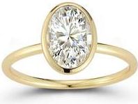 Glaze Jewelry Oval Cut Moissanite Solitaire Ring in Gold/Moissanite at Nordstrom Rack, Size 9