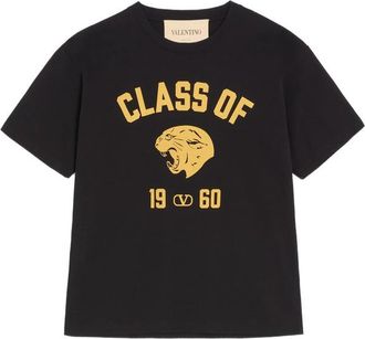Valentino Cotton T-Shirt With Panther Print