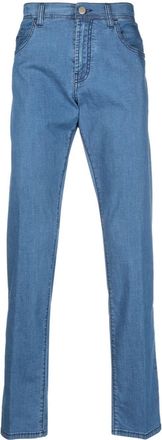 Canali straight-leg denim jeans - men - Cotton/Elastane/Cotton - 64 - Blue
