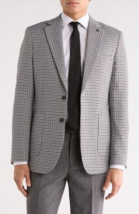 Elie Tahari Plaid Slim Fit Sport Coat in Grey at Nordstrom Rack, Size Xx-Large
