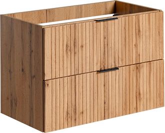 Vente-Unique Mueble de ba&ntilde;o suspendido bajo lavabo - Natural claro - 80 cm de ancho - ZEVARA