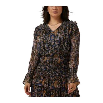Louizon Dara Blouse - Dames - Blouses & Shirts - Veelkleurig - Maat: M Chiffon