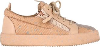 Giuseppe Zanotti Womens Leather Gail Snakeskin-Effect Sneaker (Authentic Pre- Loved)
