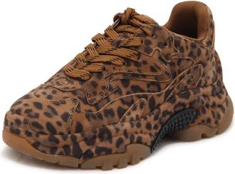 Ash Sneakers, female, Brown, Size: 6 US Addict Bis Wild Suede Leopardo