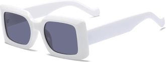 Generic Small Frame Mens Outdoor Sunglasses Womens Outdoor Vacation Sun Glasses(White)