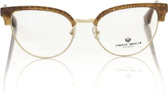 Frankie Morello Brown Metallic Fibre Glasses Womens Frame