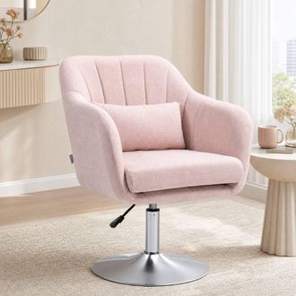 STILVORA Swivel Vanity Chair with Adjustable Height in Pink