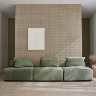 Sweeek Sof&aacute; modular de pana, 3 plazas, verde