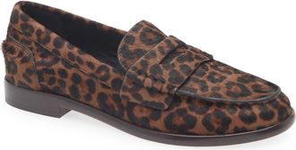 Rag & Bone Carter Genuine Calf Hair Penny Loafer in Leopard at Nordstrom, Size 10.5Us