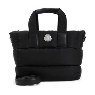 Moncler Black Shopper Bag for Women - female - Moncler - Handbags - Black - ONE SIZE - Bags