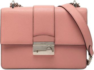 Prada Pre-owned Shoulder Bags, female, Pink, Size: ONE SIZE Pre-owned Chain Shoulder Bag