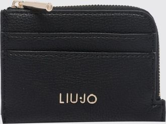 Liu Jo Portacarte piatto in similpelle laminata con chiusura a zip