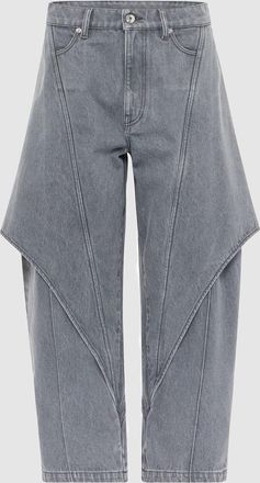J.W.Anderson Jean Cropped Sculptural Light Grey