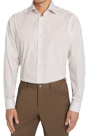 Jack Victor York Contemporary Fit Floral Stretch Cotton Button-Up Shirt in Pink at Nordstrom Rack, Size Xx-Large