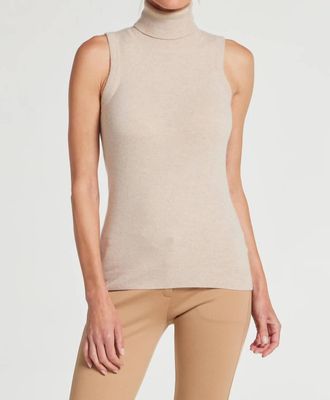 Anatomie Nicolette Sleeveless Cashmere Top In Oatmeal