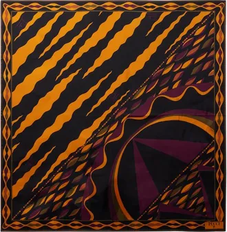Pucci Sciarpa Fiamme and Nawaho in twill di seta