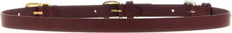 Etro Triple Buckle Leather Belt - Burgundy