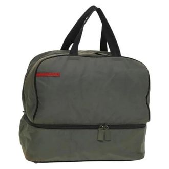 Prada Pre-owned Nylon bolsos-prada - Pre-owned - Mujer - Gris - ONE SIZE